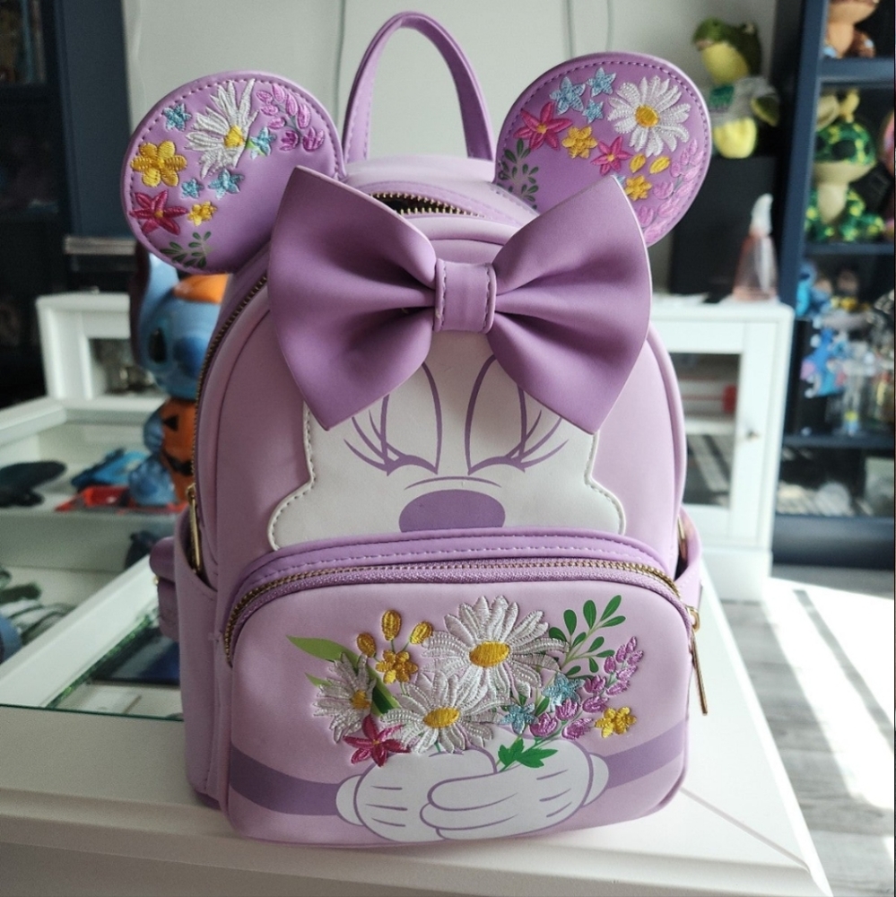Disney Minnie Purple Flower Loungefly